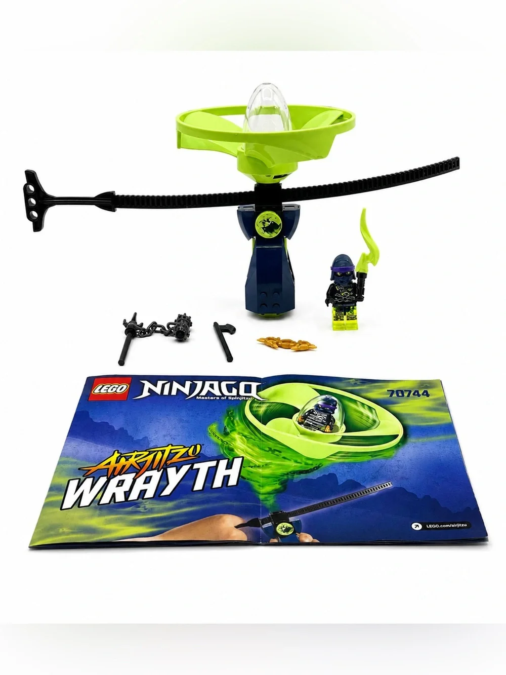 LEGO Ninjago Masters of Spinjitzu Airjitzu Wrayth Flyer Retired #70744 w/Booklet
